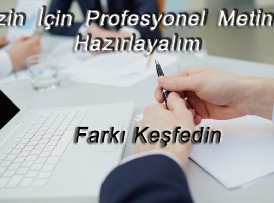 Profesyonel Redaksiyon-Düzenleme yaparak metinlerinizi düzenleyebilirim.