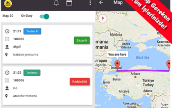 kurye ve saha eleman takip programı