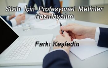 profesyonel metin yazarlığı yaparım.