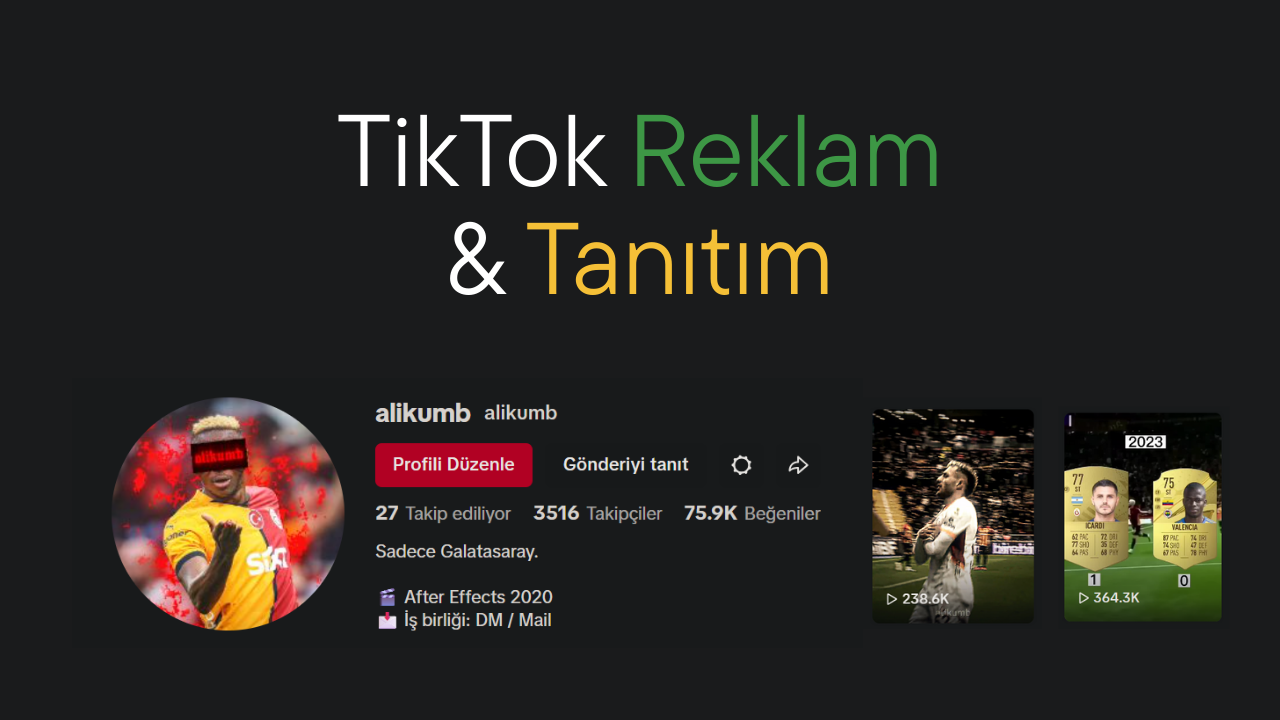 TikTok Hesabımda Reklam & Tanıtım Paylaşımı