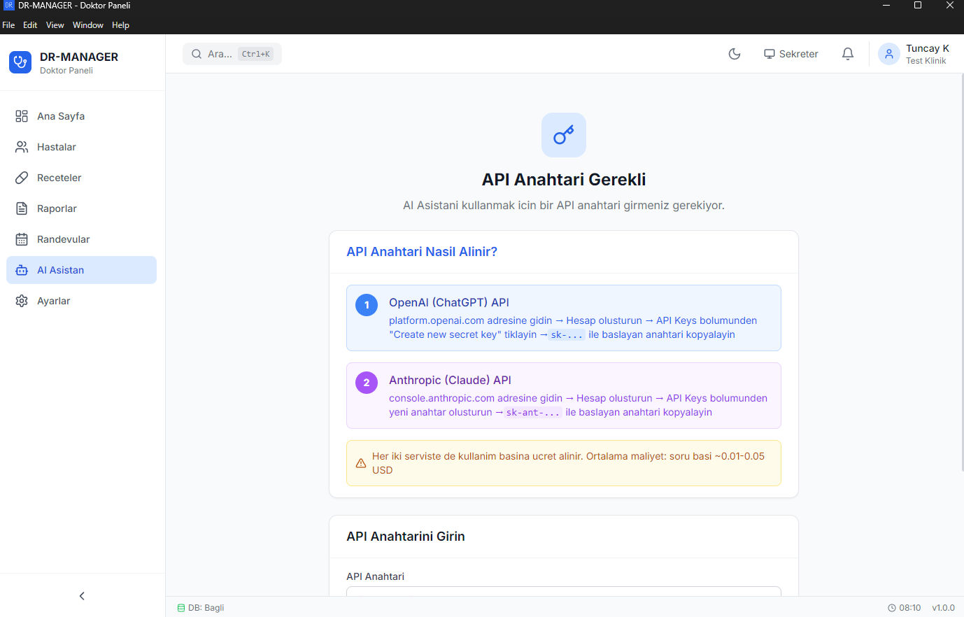 Doktor & Hasta Yönetim Sistemi + SEKRETER PANELİ Senkronize (Masaüstü Windows Yazılım)