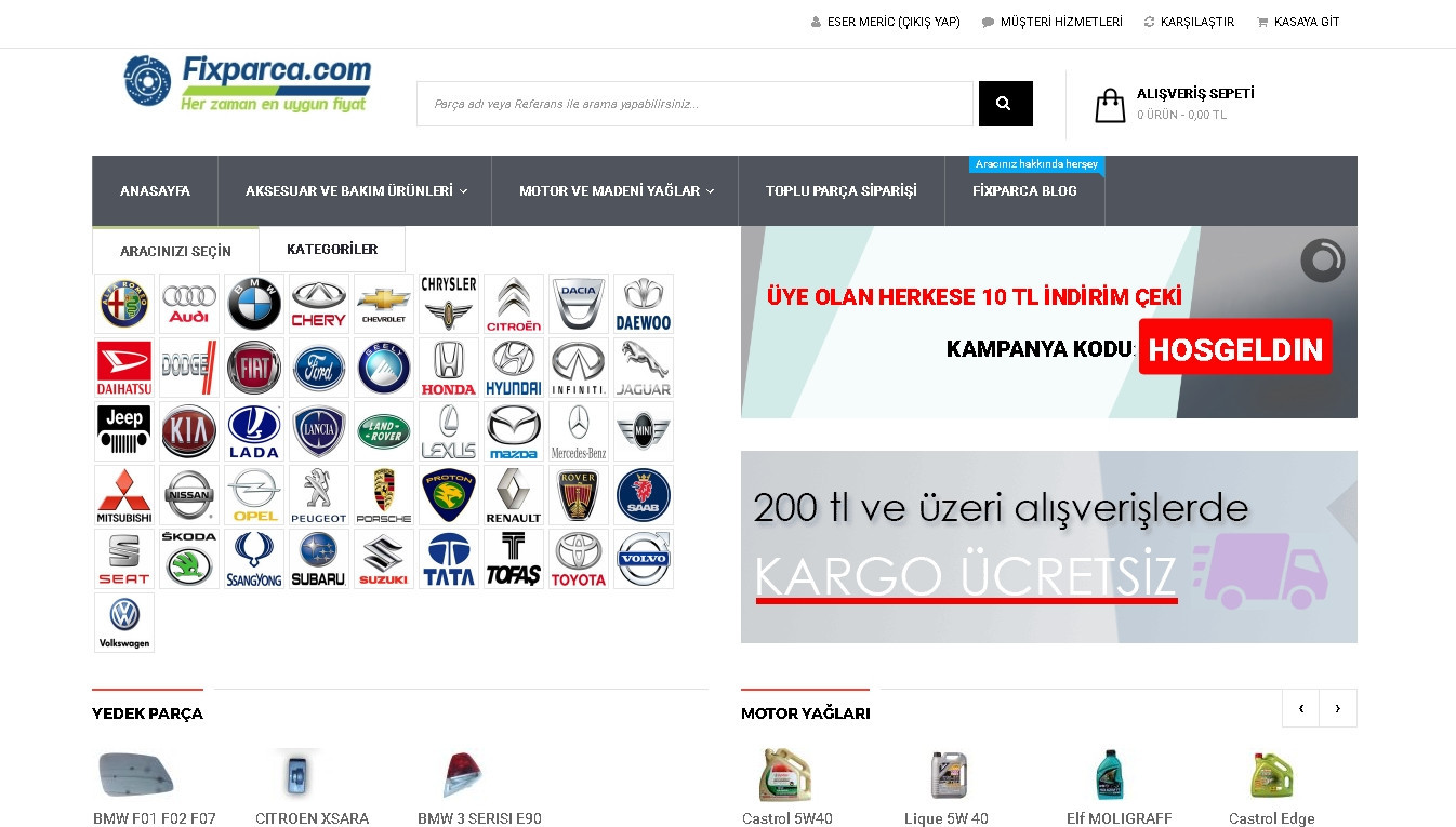 Satılık Oto Yedek Parça Sitesi