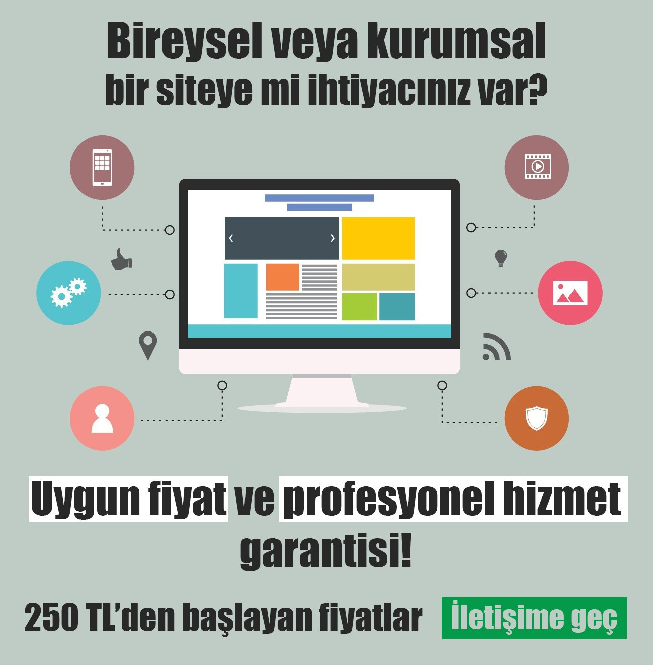 Kurumsal veya Bireysel En uygun fiyata en kaliteli WEB SİTE TASARIMI