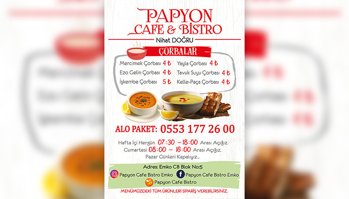 Sizin için profesyoel, modern menü tasarımları yapabilirim.