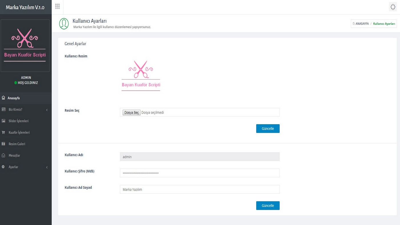 Bayan Kuaför Scripti 300 TL