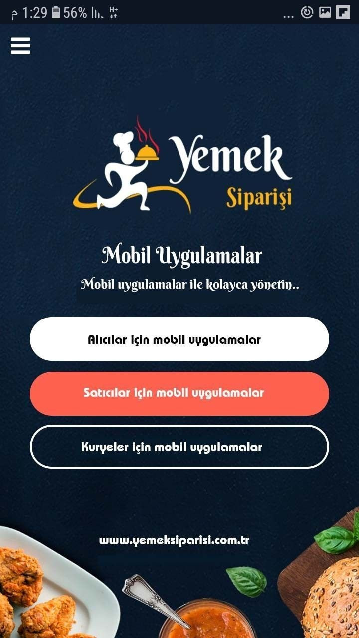 Online yemek sipariş sistemi ve mobil uygulama