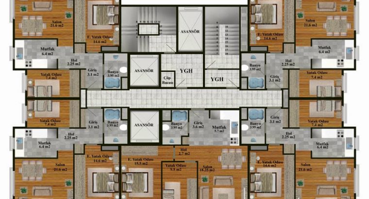 2 boyutlu Autocad çizimleri photoshop’ta renklendiririm